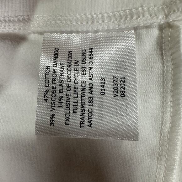 COOLIBAR White Monterey Summer Capris Bamboo Stretch Knit UPF 50+ Size L - Picture 4 of 8